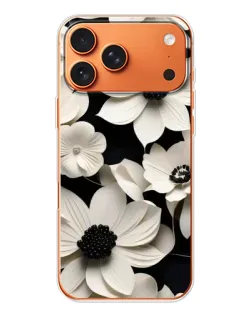 Чехол для iPhone 17 Pro Max с картинкой «Объемные белые цветы»