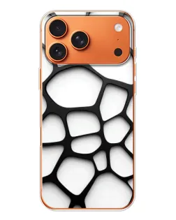 Чехол для iPhone 17 Pro Max с картинкой «Белая объемная сетка»