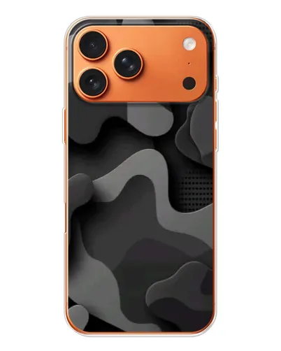 Чехол для iPhone 17 Pro Max с картинкой «Темный абстрактный камуфляж» Чехол для iPhone 17 Pro Max с картинкой «Темный абстрактный камуфляж»