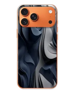 Чехол для iPhone 17 Pro Max с картинкой «Объемные синие складки»