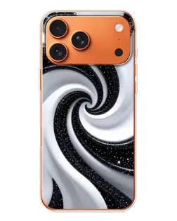 Чехол для iPhone 17 Pro Max с картинкой «Черно-белая спираль»
