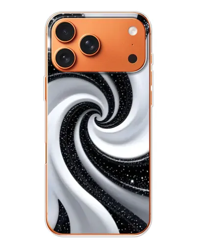 Чехол для iPhone 17 Pro Max с картинкой «Черно-белая спираль» Чехол для iPhone 17 Pro Max с картинкой «Черно-белая спираль»