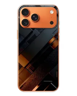 Чехол для iPhone 17 Pro Max с картинкой «Черные геометрические блоки»