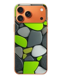 Чехол для iPhone 17 Pro Max с картинкой «Яркая неоновая галька»