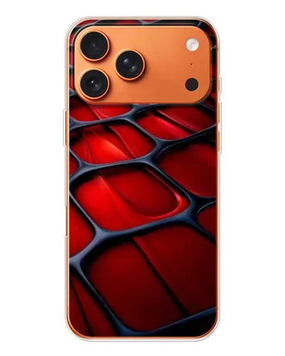 Чехол для iPhone 17 Pro Max с картинкой «Красная глянцевая сетка» Чехол для iPhone 17 Pro Max с картинкой «Красная глянцевая сетка»