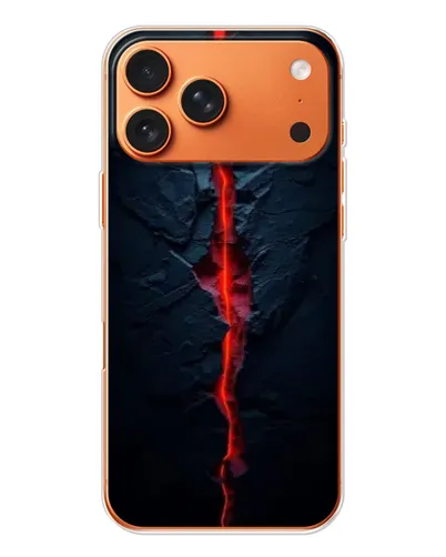 Чехол для iPhone 17 Pro Max с картинкой «Kрасная лавовая трещина» Чехол для iPhone 17 Pro Max с картинкой «Kрасная лавовая трещина»