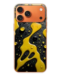 Чехол для iPhone 17 Pro Max с картинкой «Жидкое желтое золото»