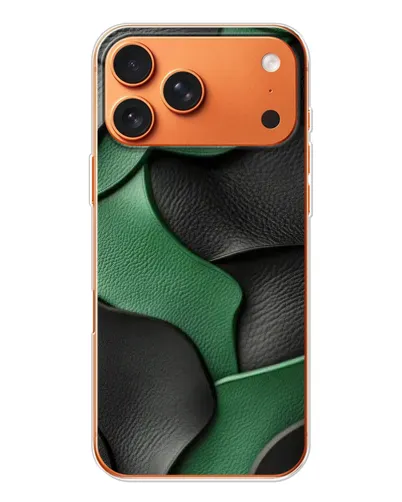 Чехол для iPhone 17 Pro Max с картинкой «Зеленые кожаные волны» Чехол для iPhone 17 Pro Max с картинкой «Зеленые кожаные волны»