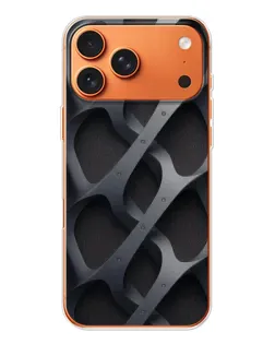 Чехол для iPhone 17 Pro Max с картинкой «Объемное серое плетение»