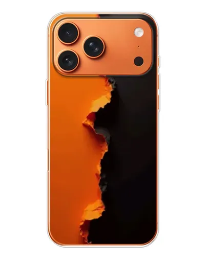 Чехол для iPhone 17 Pro Max с картинкой «Оранжевый разлом» Чехол для iPhone 17 Pro Max с картинкой «Оранжевый разлом»