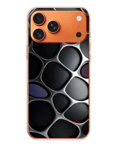 Чехол для iPhone 17 Pro Max с картинкой «Объемная темная решетка» Чехол для iPhone 17 Pro Max с картинкой «Объемная темная решетка»