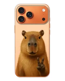 Чехол для iPhone 17 Pro Max с картинкой «Капибара виктория»