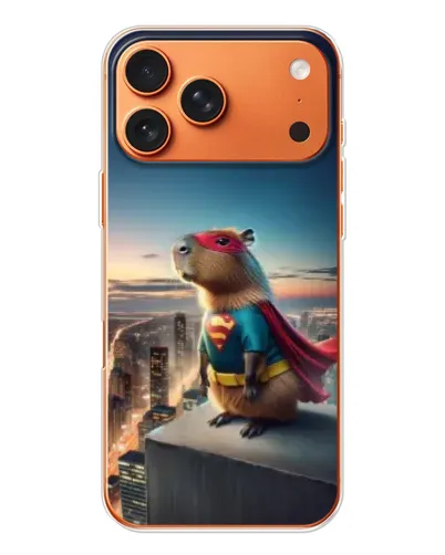 Чехол для iPhone 17 Pro Max с картинкой «Капи-мен супергерой»