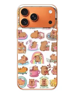 Чехол для iPhone 17 Pro Max с картинкой «Капибары набор»