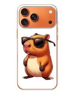 Чехол для iPhone 17 Pro Max с картинкой «Капибара в очках»