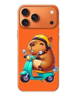 Чехол для iPhone 17 Pro Max с картинкой «Капибара на скутере»