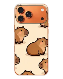 Чехол для iPhone 17 Pro Max с картинкой «Паттерн милых капибар»
