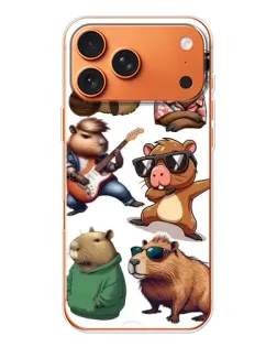 Чехол для iPhone 17 Pro Max с картинкой «Крутые капибары музыканты»