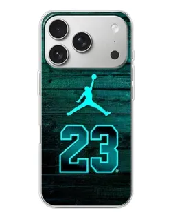 Чехол для iPhone 17 Pro с картинкой «Jordan Cyan 23»