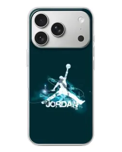 Чехол для iPhone 17 Pro с картинкой «Jordan Blue Fire»