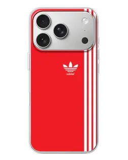 Чехол для iPhone 17 Pro с картинкой «Красный минимализм Adidas»