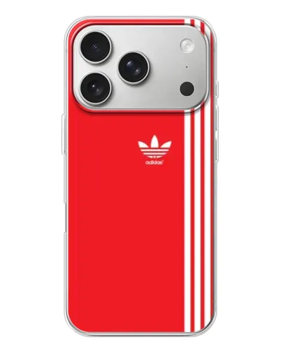 Чехол для iPhone 17 Pro с картинкой «Красный минимализм Adidas» Чехол для iPhone 17 Pro с картинкой «Красный минимализм Adidas»