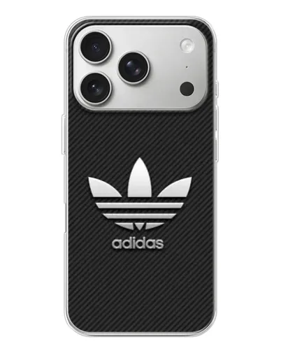 Чехол для iPhone 17 Pro с картинкой «Adidas Карбоновая текстура» Чехол для iPhone 17 Pro с картинкой «Adidas Карбоновая текстура»