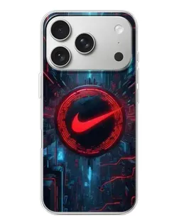 Чехол для iPhone 17 Pro с картинкой «Техногенный стиль Nike»