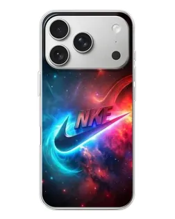 Чехол для iPhone 17 Pro с картинкой «Огненный логотип Nike»