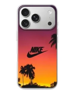 Чехол для iPhone 17 Pro с картинкой «Nike на закате солнца»