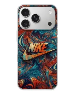 Чехол для iPhone 17 Pro с картинкой «Nike в абстракции»