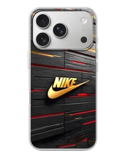Чехол для iPhone 17 Pro с картинкой «Золотой Nike на металле» Чехол для iPhone 17 Pro с картинкой «Золотой Nike на металле»