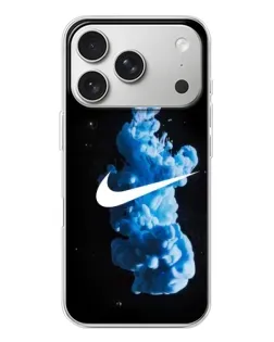 Чехол для iPhone 17 Pro с картинкой «Nike и синий дым»