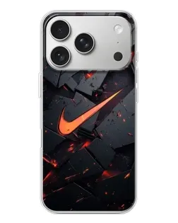 Чехол для iPhone 17 Pro с картинкой «Nike — эффект разломов»