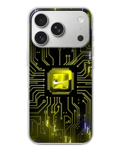 Чехол для iPhone 17 Pro с картинкой «Nike — золотая искра» Чехол для iPhone 17 Pro с картинкой «Nike — золотая искра»