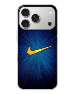 Чехол для iPhone 17 Pro с картинкой «Синий пульс Nike»