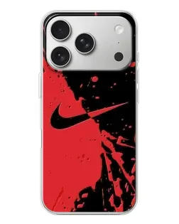 Чехол для iPhone 17 Pro с картинкой «Красные брызги Nike»