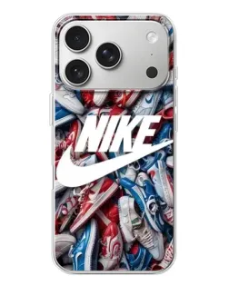 Чехол для iPhone 17 Pro с картинкой «Коллаж кроссовок Найк»