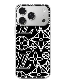 Чохол для iPhone 17 Pro з картинкою «Чорно-білий візерунок LV» Чохол для iPhone 17 Pro з картинкою «Чорно-білий візерунок LV»