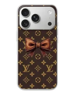 Чехол для iPhone 17 Pro с картинкой «LV с бантом»