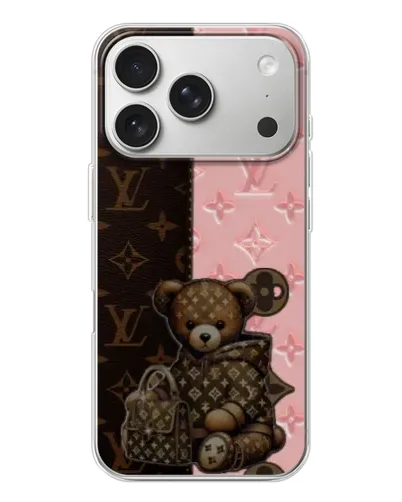 Чехол для iPhone 17 Pro с картинкой «Мишка в стиле LV» Чехол для iPhone 17 Pro с картинкой «Мишка в стиле LV»