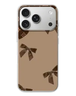 Чехол для iPhone 17 Pro с картинкой «LV — кофейный атлас»