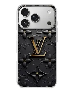 Чехол для iPhone 17 Pro с картинкой «Кожаная текстура LV»