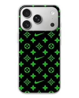 Чехол для iPhone 17 Pro с картинкой «Неоновый принт LV»