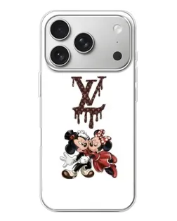 Чехол для iPhone 17 Pro с картинкой «LV и Микки Маус»