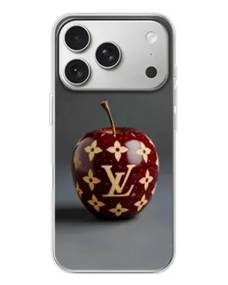 Чехол для iPhone 17 Pro с картинкой «Красное яблоко LV»