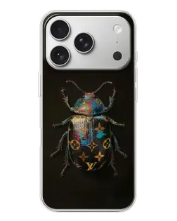 Чехол для iPhone 17 Pro с картинкой «LV — мраморный принт»