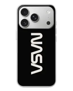 Чехол для iPhone 17 Pro с картинкой «NASA — вертикальный логотип»