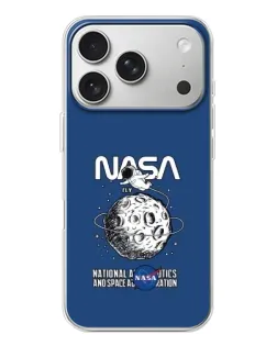 Чехол для iPhone 17 Pro с картинкой «NASA — лунная миссия»