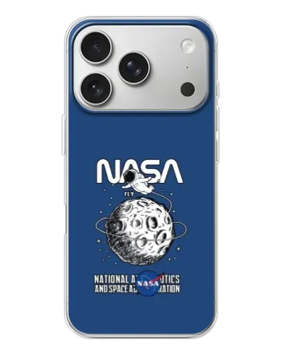 Чехол для iPhone 17 Pro с картинкой «NASA — лунная миссия» Чехол для iPhone 17 Pro с картинкой «NASA — лунная миссия»